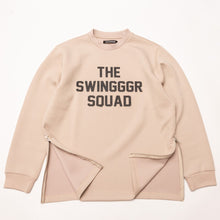將圖片載入圖庫檢視器 SWINGGGR 側拉鍊打孔圓領衫(米色)