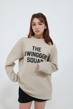 將圖片載入圖庫檢視器 SWINGGGR 側拉鍊打孔圓領衫(米色)