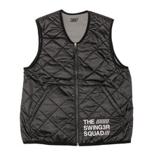 画像をギャラリービューアに読み込む, THE SWINGGGR QUILT REVERSIBLE VEST (BLACK&GRAY)