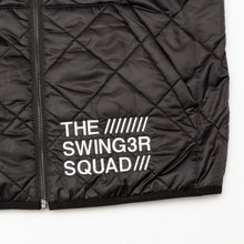 画像をギャラリービューアに読み込む, THE SWINGGGR QUILT REVERSIBLE VEST (BLACK&GRAY)