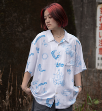 이미지를 갤러리 뷰어에 로드 , Liberaiders ORIGAMI RAYON SHIRT (BLUE)