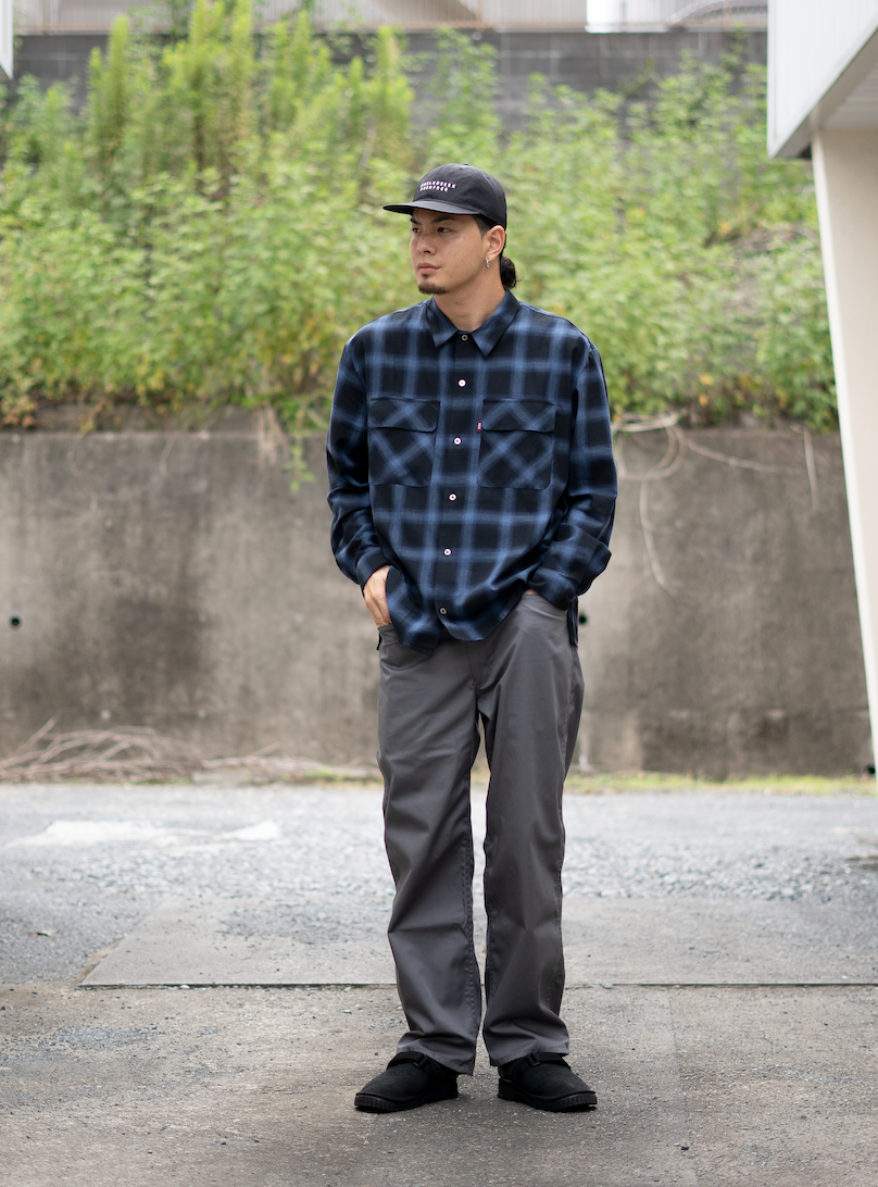 Hide and Seek Ombre Check L/S Shirt 23AW (Blue) – BASE L.H.P