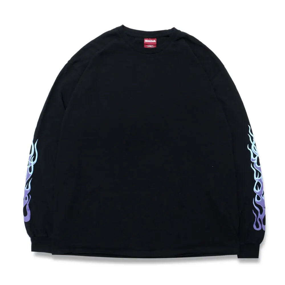 Hide and Seek Flame L/S Tee 23aw(BLK)