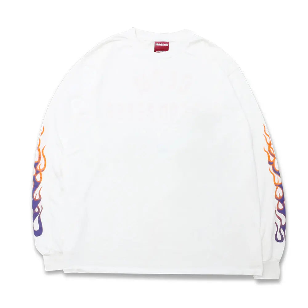 Hide and Seek Flame L/S Tee 23aw(WHT)