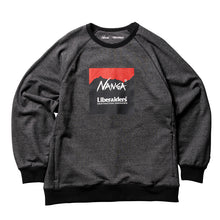 Load image into Gallery viewer, NANGA x LIBERAIDERS ECO HYBRID SWEAT SHIRT (BLACK)
