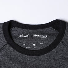 Load image into Gallery viewer, NANGA x LIBERAIDERS ECO HYBRID SWEAT SHIRT (BLACK)
