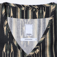 Load image into Gallery viewer, Liberaiders NATIVE PATTERN FLANNEL CARDIGAN (BLACK)