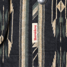 Load image into Gallery viewer, Liberaiders NATIVE PATTERN FLANNEL CARDIGAN (BLACK)