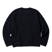 Load image into Gallery viewer, Liberaiders GARMENT DYED COTTON KNIT CREWNECK (BLACK)