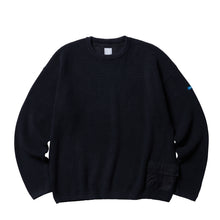 Load image into Gallery viewer, Liberaiders GARMENT DYED COTTON KNIT CREWNECK (BLACK)