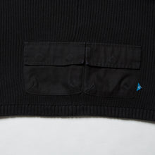 Load image into Gallery viewer, Liberaiders GARMENT DYED COTTON KNIT CREWNECK (BLACK)