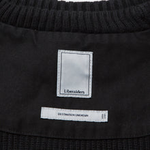 Load image into Gallery viewer, Liberaiders GARMENT DYED COTTON KNIT CREWNECK (BLACK)
