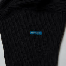 Load image into Gallery viewer, Liberaiders GARMENT DYED COTTON KNIT CREWNECK (BLACK)