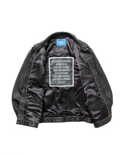 Load image into Gallery viewer, Liberaiders WASHED LEATHER JACKET (BLACK)