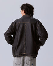 Load image into Gallery viewer, Liberaiders WASHED LEATHER JACKET (BLACK)
