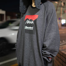 Load image into Gallery viewer, NANGA x LIBERAIDERS ECO HYBRID SWEAT SHIRT (BLACK)