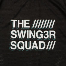 Load image into Gallery viewer, THE SWINGGGR SQUAD MESH MOCK TEE, BLACK