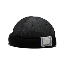 Load image into Gallery viewer, THE.H.W.DOG RIGID DENIM ROLL CAP (Black)