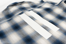 Load image into Gallery viewer, D / Hill Blue & White "Hills Lover Ambigram" Shadowcheck Shirt