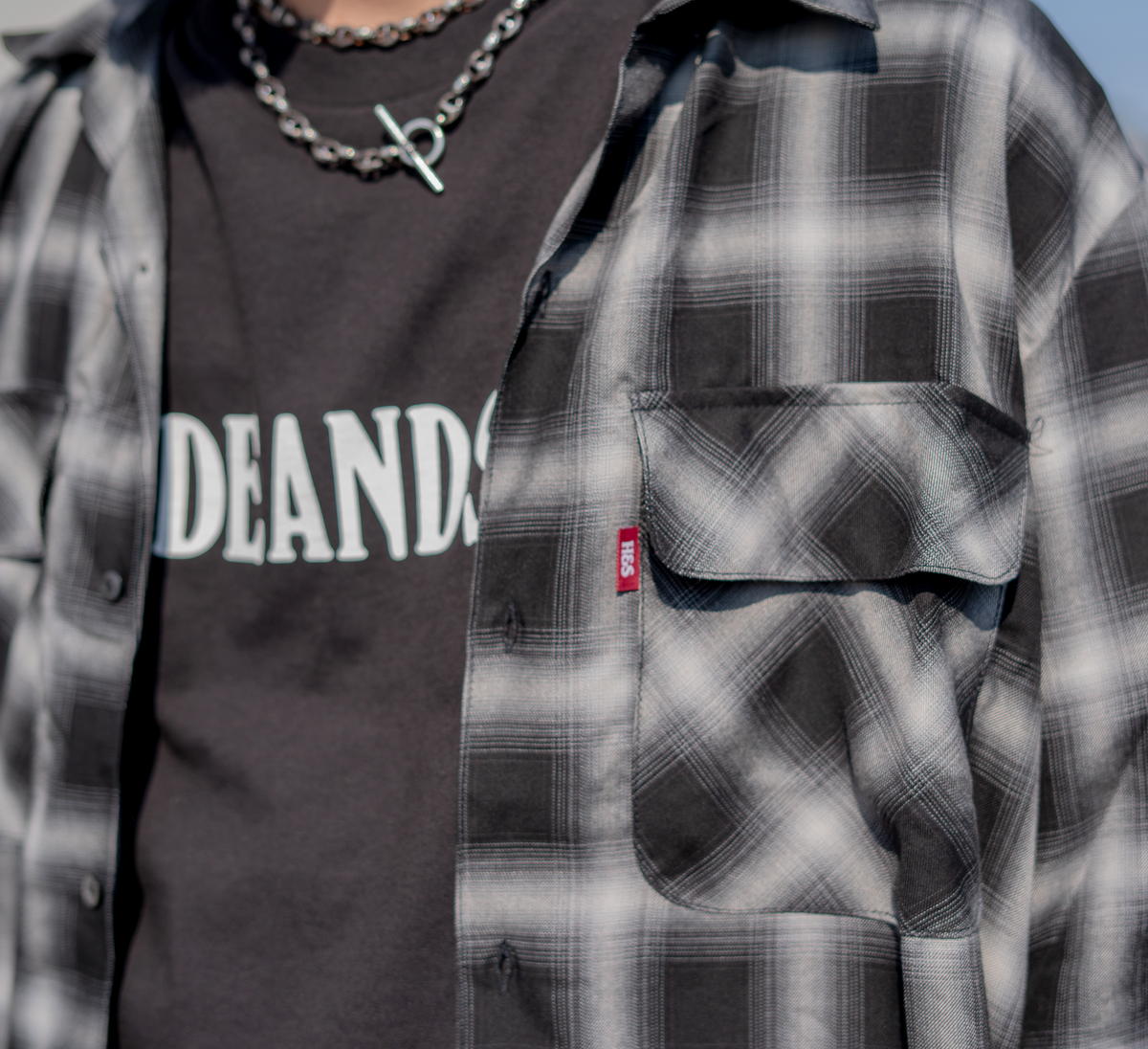 Hide and Seek Ombre Check L/S Shirt(23ss)(BLK) – BASE L.H.P