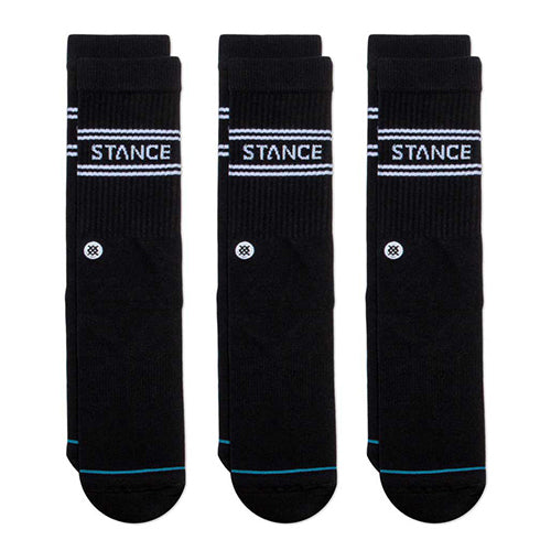 Stance Sox Basic 3pac Crew(Black)