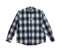 Load image into Gallery viewer, D / Hill Blue & White "Hills Lover Ambigram" Shadowcheck Shirt