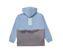 Load image into Gallery viewer, D / Hill Grey "Ocean" Half Zip Denim / Neoprene Hoodie