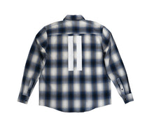 Load image into Gallery viewer, D / Hill Blue & White "Hills Lover Ambigram" Shadowcheck Shirt