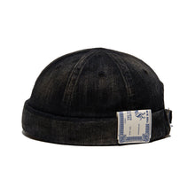 Load image into Gallery viewer, THE.H.W.DOG VINTAGE DENIM ROLL CAP (Black)
