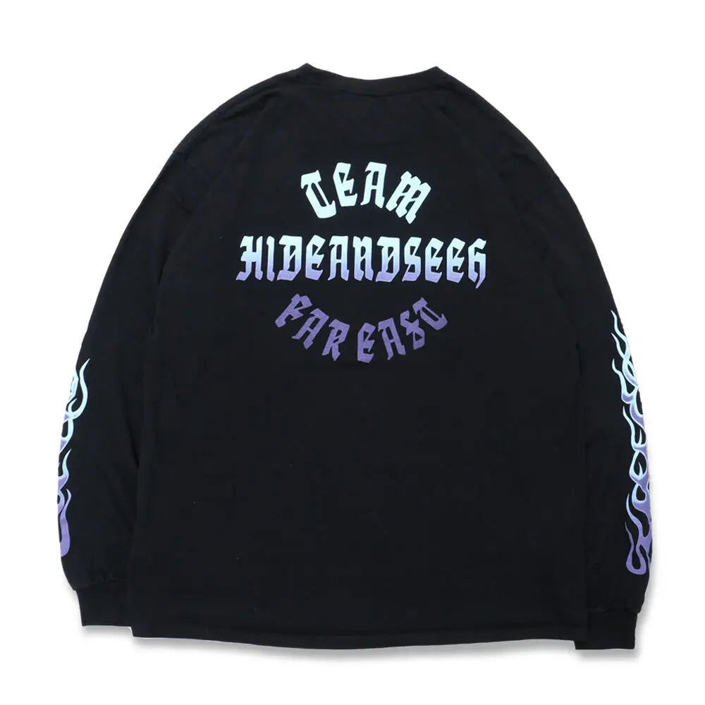 Hide and Seek Flame L/S Tee 23aw(BLK)