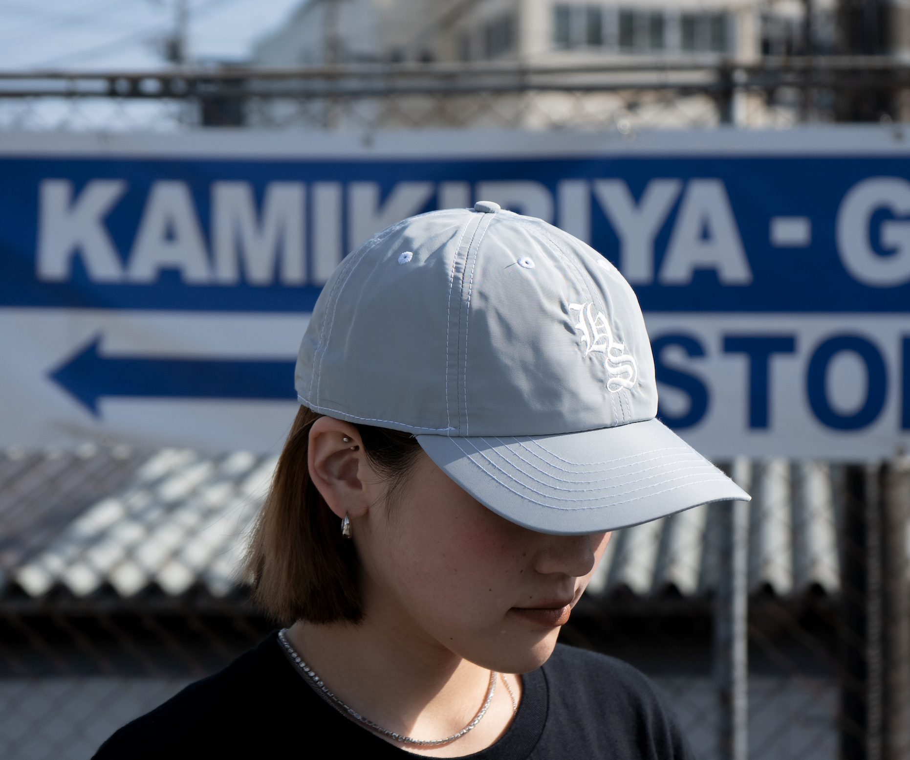 Hide and Seek H.S.Nylon Baseball CAP(L-GRY)
