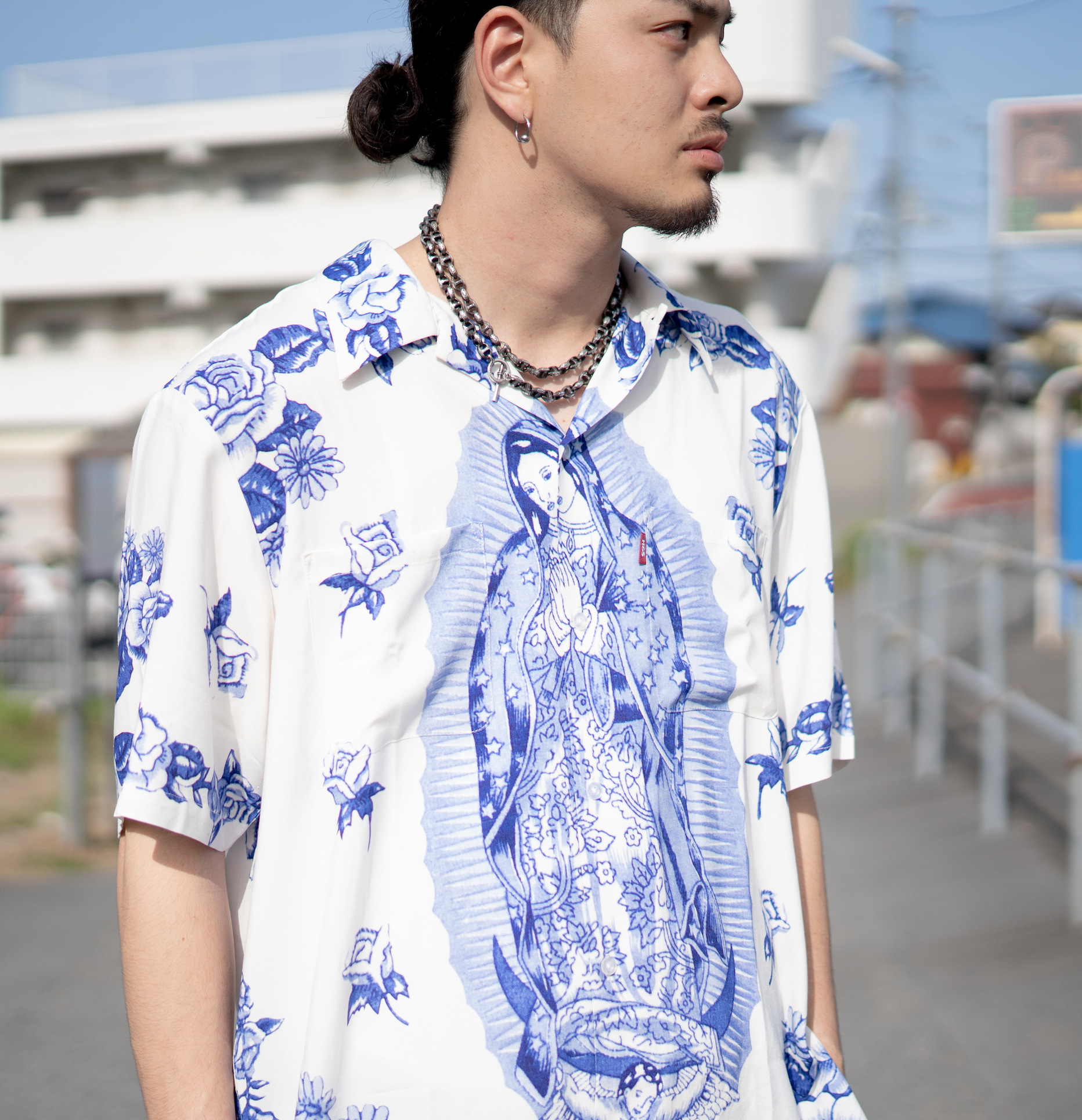 ハイドアンドシーク　シャツ　M　マリア　hs-060323　レーヨン100 MARIA S/S SHIRT レーヨンシャツ-ハイドアンドシーク 通販 HIDE