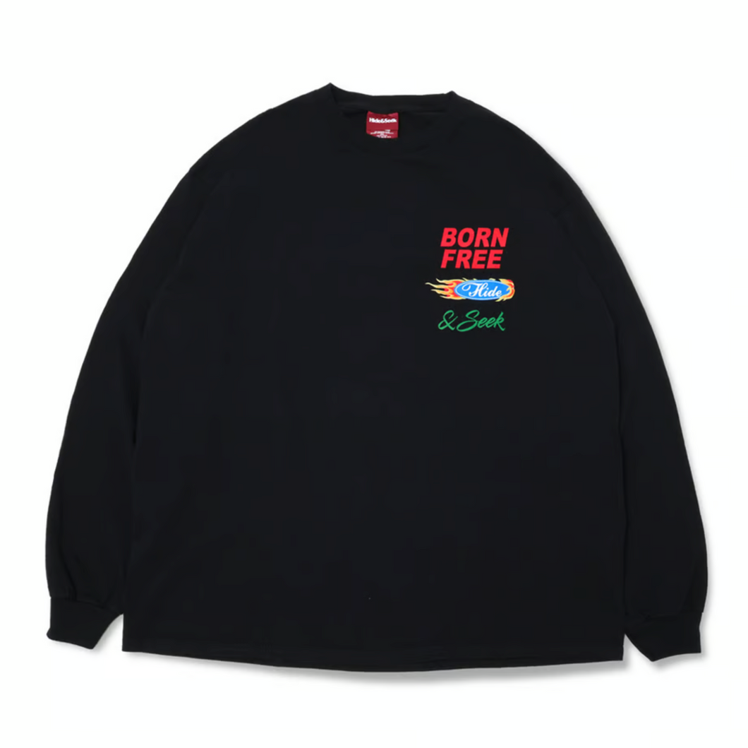 【HIDE AND SEEK】Racing L/S Tee・XLサイズ Hide and Seek Racing L/S Tee – BASE L.H.P
