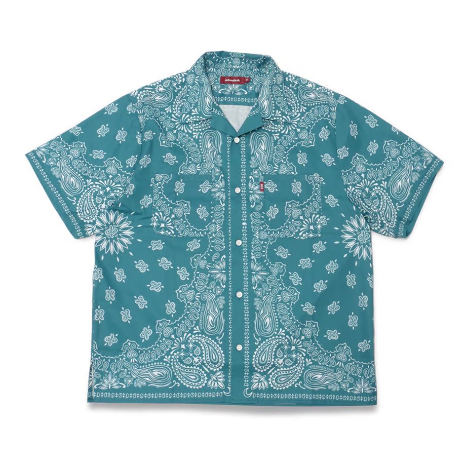 Hide and Seek Bandana Pattern S/S Shirt 24ss (Green)