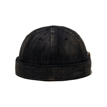 Load image into Gallery viewer, THE.H.W.DOG VINTAGE DENIM ROLL CAP (Black)
