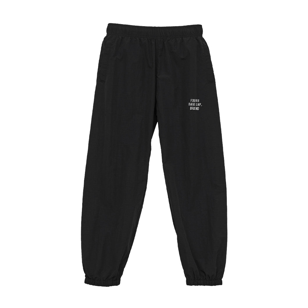 BASE LHP Embroidery Nylon track pants (Black)