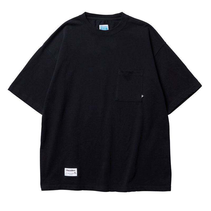 Liberaiders HEAVY WEIGHT POCKET TEE (BLACK)