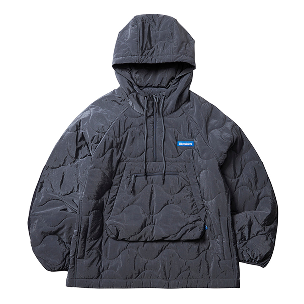 Liberaiders QUILTED RIPSTOP NYLON HOODIE(GRAY)