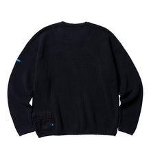 Load image into Gallery viewer, Liberaiders GARMENT DYED COTTON KNIT CREWNECK (BLACK)
