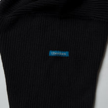 Load image into Gallery viewer, Liberaiders GARMENT DYED COTTON KNIT CREWNECK (BLACK)
