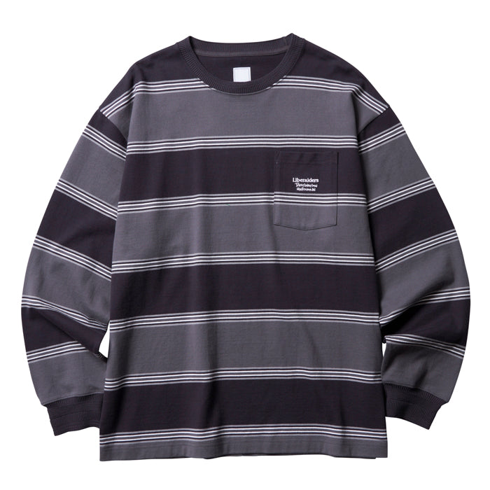 Liberaiders STRIPE L/S TEE(BLACK)