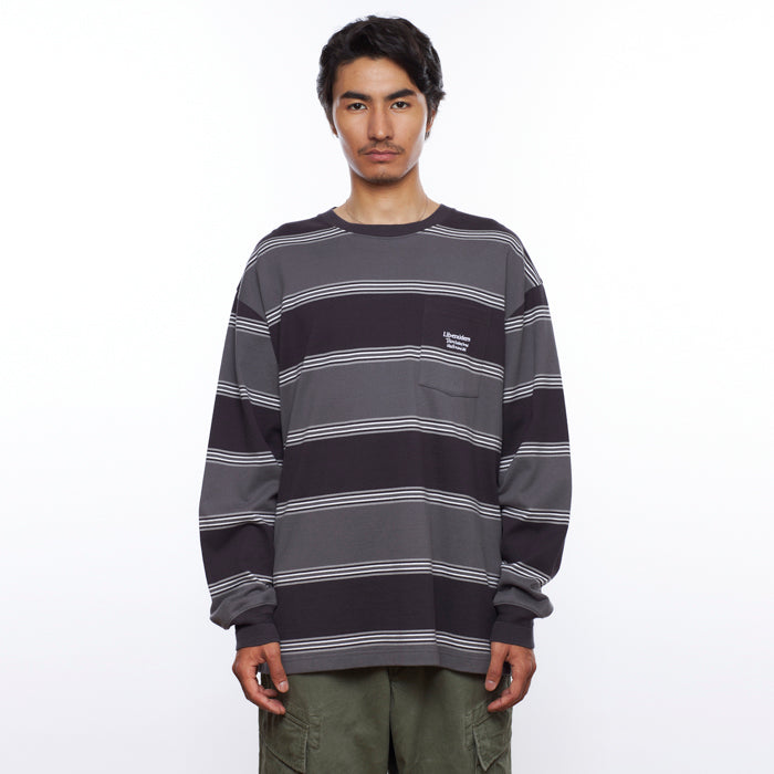 【 Liberaiders®︎ 】　STRIPE LS TEE Liberaiders STRIPE L/S TEE(BLACK) – BASE L.H.P
