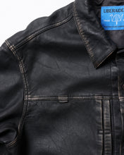 Load image into Gallery viewer, Liberaiders WASHED LEATHER JACKET (BLACK)

