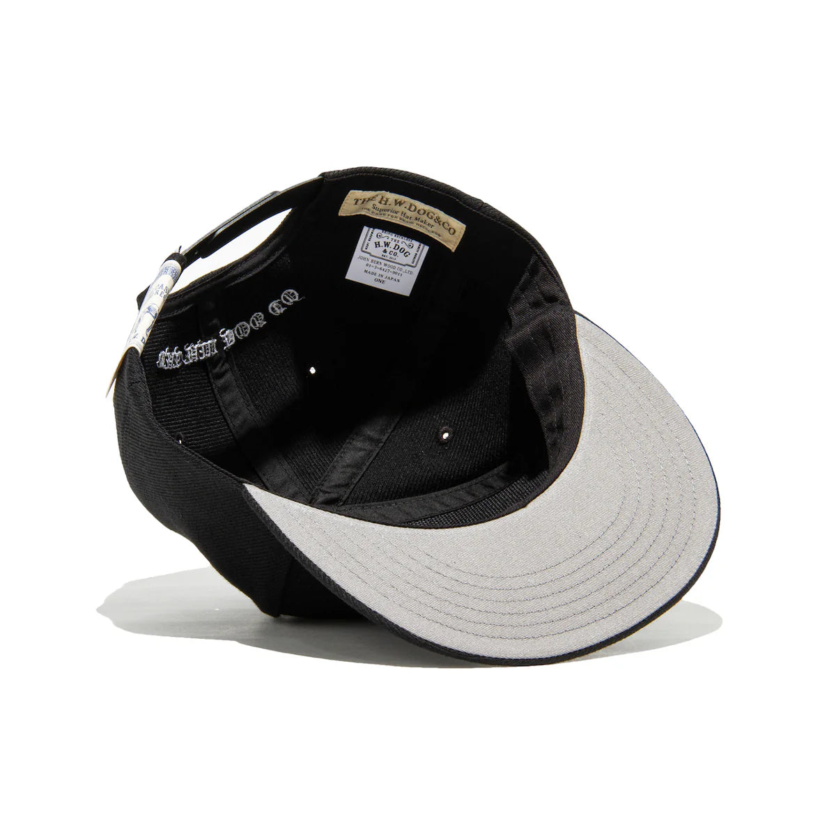 THE.H.W.DOG STIFF 6 PANEL CAP (Black) – BASE L.H.P