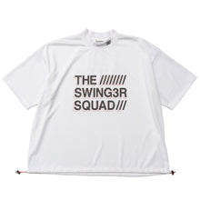 Load image into Gallery viewer, THE SWINGGGR SQUAD MESH MOCK TEE, WHITE
