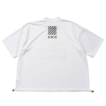 Load image into Gallery viewer, THE SWINGGGR SQUAD MESH MOCK TEE, WHITE
