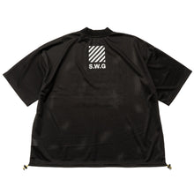 Load image into Gallery viewer, THE SWINGGGR SQUAD MESH MOCK TEE, BLACK
