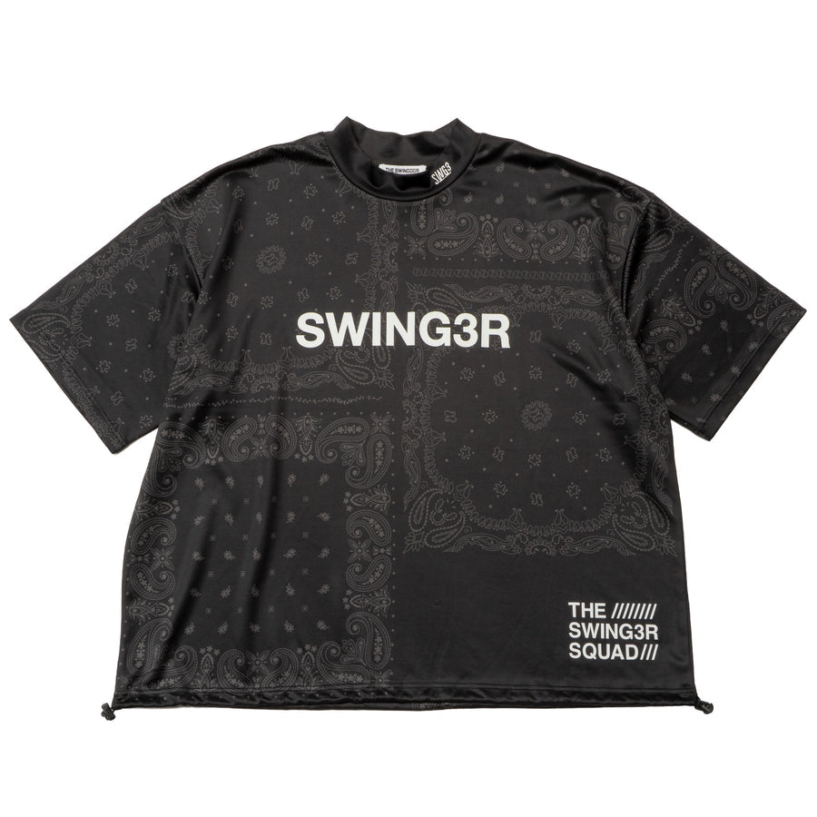 THE SWINGGGR BANDANA MOCK TEE, BLACK – BASE L.H.P