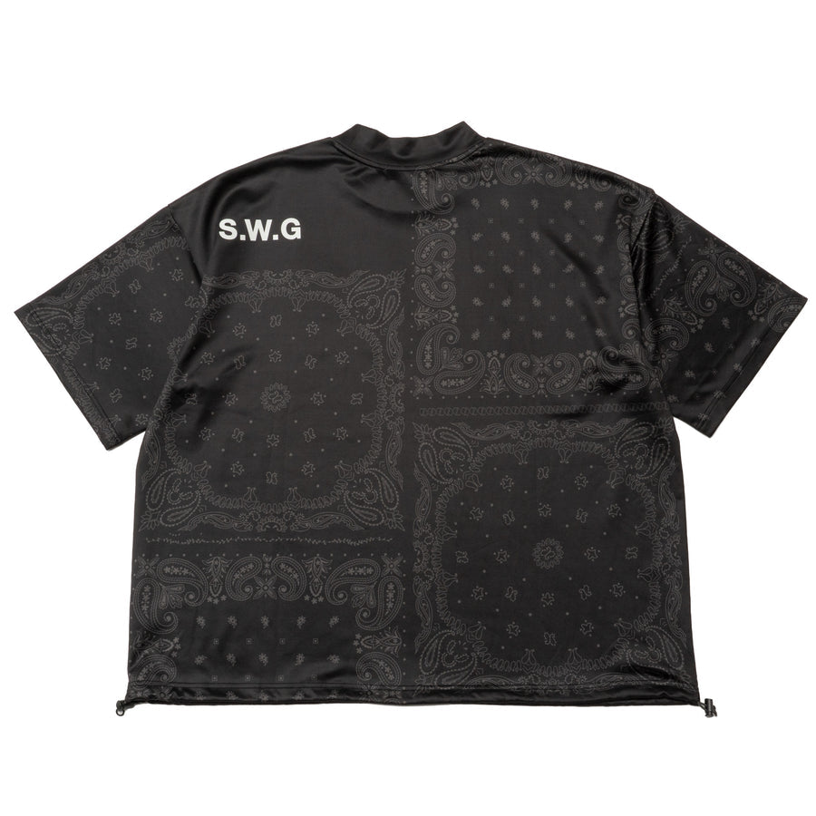 THE SWINGGGR BANDANA MOCK TEE, BLACK – BASE L.H.P