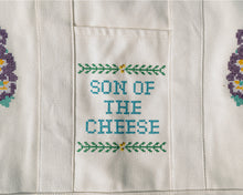 Load image into Gallery viewer, SON OF THE CHEESE Flower Cross Stitch Bag(IVORY)
